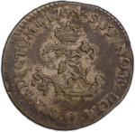 1744-O Sou Marque. Riom Mint. Vlack-159. Rarity-8. Double Struck, Partial Brockage. EF-40 (PCGS).