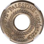PALESTINE. British Mandate. 5 Mils, 1927. London Mint. George V. NGC MS-65+.