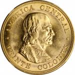 COSTA RICA. 20 Colones, 1899. Philadelphia Mint. NGC MS-62.