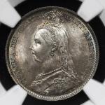 GREAT BRITAIN Victoria ヴィクトリア(1837~1901) 6Pence 1890  NGC-MS65 UNC+