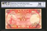 HONG KONG. Mercantile Bank Limited. 100 Dollars, 1974. P-245. PCGS GSG Very Fine 30 Details. Stain.