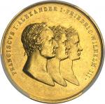 RUSSIEAlexandre Ier (1801-1825). Médaille d Or au poids de 10 ducats, création de l Alliance contre 