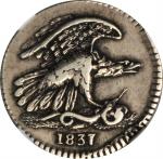 New York--New York. 1837 Feuchtwanger Cent. HT-268, Low-120, W-NY-480 Dies 3-D. Rarity-7. German Sil
