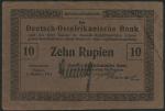 Deutsch-Ostafrikanische Bank, 10 rupien (4), 1 October 1915, and 5 rupien, 15 August 1915, the 10s b