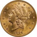 1896-S自由像女神双鹰 NGC MS 63 1896-S Liberty Head Double Eagle