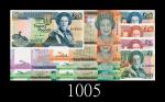 1989-2000年英属泽西岛纸钞一组11枚，包括89年四枚一套样票、七枚同票号000028流通钞。1镑及10镑票左有压痕，均未使用1989-2000 States of Jersey banknot