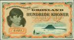 GREENLAND. Kreditseddel. 100 Kroner, 1953. P-21-C. WBG UNC Gem 65 TOP.