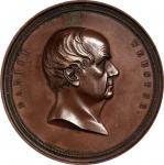 Undated (ca. 1860) Daniel Webster Memorial Medal. Bronze. 76.6 mm. By Charles Cushing Wright. Julian
