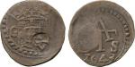 COINS, 钱币, INDIA – PORTUGUESE INDIA, 印度 - 葡属, Galle: Silver Tanga, Ceylon, 1643, Obv countermarked G