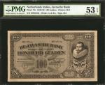 1929-30年荷属东印度爪哇银行100盾。NETHERLANDS INDIES. Javasche Bank. 100 Gulden, 1929-30. P-73c. PMG About Uncir