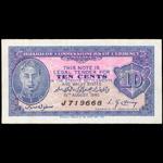 MALAYA. Board of Commissioners of Currency. 10 Cents, 1.8.1940. P-2.
