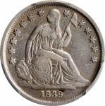 1839-O Liberty Seated Dime. No Drapery. VF Details--Cleaned (PCGS).