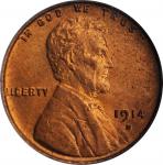 1914-D Lincoln Cent. MS-64 RB (PCGS).