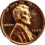 1939 Lincoln Cent. Proof-67+ RD (NGC). CAC.