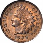1903 Indian Cent. MS-65 RB (NGC).