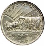 UNITED STATES: AR 50 cents, 1937-D, KM-159, NGC graded MS66, Oregon Trail commemorative, pristine su