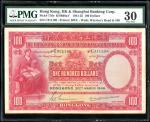 1946年汇丰银行100元，编号C311196，PMG 30