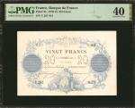 FRANCE. Banque de France. 20 Francs, 1870-73. P-55. PMG Extremely Fine 40.
