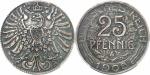 IIème Reich, Guillaume II (1888-1918). 25 pfennig 1908 A, Berlin, essai en bronze argenté.