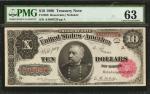 Fr. 368. 1890 $10 Treasury Note. PMG Choice Uncirculated 63.