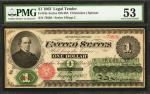 Fr. 16c. 1862 $1 Legal Tender Note. PMG About Uncirculated 53.