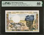 MALI. Banque Centrale du Mali. 5000 Francs, ND (1972-84). P-14e. PMG Extremely Fine 40.