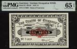 States of Guernsey, Germany Occupation WWII, [Top Pop] £1, 1 January 1943, serial number C/1 0836, (
