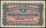 CHINA--FOREIGN BANKS. Hong Kong & Shanghai Banking Corporation. $1, 1.1.1900. P-S350.