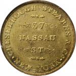 New York--New York. Undated (1850s) Chesebrough Stearns & Co. Miller-NY 151. Brass. Reeded Edge. MS-