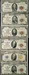 Lot of (8). 1929-35A $1-$100 Mixed Small Size. Fine to Very Fine.