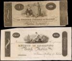 Lot of (2) Advertising Obsolete Notes. Fine & Very Fine.