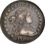 1796 Draped Bust Silver Dollar. BB-65, B-5. Rarity-4. Large Date, Small Letters. EF-45 (NGC).