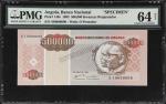 ANGOLA. Banco Nacional de Angola. 500,000 Kwanzas Reajustados, 1995. P-140s. Specimen. PMG Choice Un