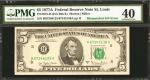 Fr. 1975-H. 1975 $5 Federal Reserve Note. St. Louis. PMG Extremely Fine 40. Mismatched Serial Number