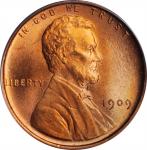 1909 Lincoln Cent. MS-66 RD (PCGS).