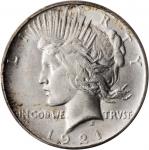 1921 Peace Silver Dollar. High Relief. MS-66 (PCGS).
