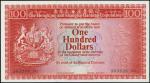 1972-76年香港上海汇丰银行一佰圆。变体钞。
