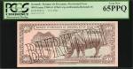 BURUNDI. Banque du Royaume, Provisional Issue. 500 Francs, 1960-61 (1964). P-6. PCGS Currency Gem Ne