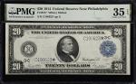 Fr. 975*. 1914 $20 Federal Reserve Star Note. PMG Choice Very Fine 35 EPQ.