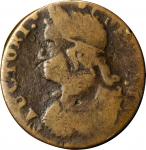 1788 Connecticut Copper. Miller 16.3-N, W-4610. Rarity-2. Draped Bust Left. Overstruck on 1787 Massa