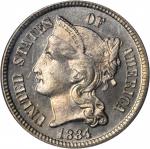 1884 Nickel Three-Cent Piece. Proof-66 (PCGS).