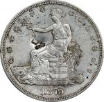 1875-S年美国贸易壹圆银币。旧金山铸币厂。UNITED STATES OF AMERICA. Trade Dollar, 1875-S. San Francisco Mint. PCGS Genu