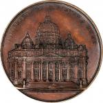 ARCHITECTURAL MEDALS. Belgium - Italy. St. Peter s in the Vatican City Bronze Medal, 1857. Geerts (I
