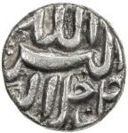 MUGHAL: Akbar I， 1556-1605， AR rupee 4010。93g41， Ahmadnagar， IE45， KM-93。3， month of Di， 1 small tes