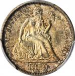 1869-S Liberty Seated Dime. Fortin-102. Rarity-4. MS-66 (PCGS).