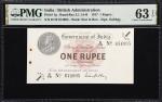 1917年印度政府银行1卢比。INDIA. Government of India. 1 Rupee, 1917. P-1g. Jhun&Rez 3.1.1A-B. PMG Choice Uncirc