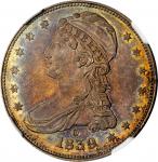 1839-O Capped Bust Half Dollar. Reeded Edge. HALF DOL. GR-4. Rarity-4. Repunched Mintmark. AU-58 (NG