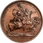 1781 (ca. 1871) John Eager Howard at Cowpens medal. Betts-595, Julian MI-9. Copper. Bell-metal (i.e.