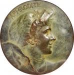 1932 Aphrodite - Swift Runners Medal. By John Flanagan. Alexander-SOM 6.3. Bronze. Bright Malachite 