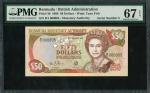 BERMUDA, Bermuda Monetary Authority, $50, 20 February 1989, serial number B/1 000005, signatures Man